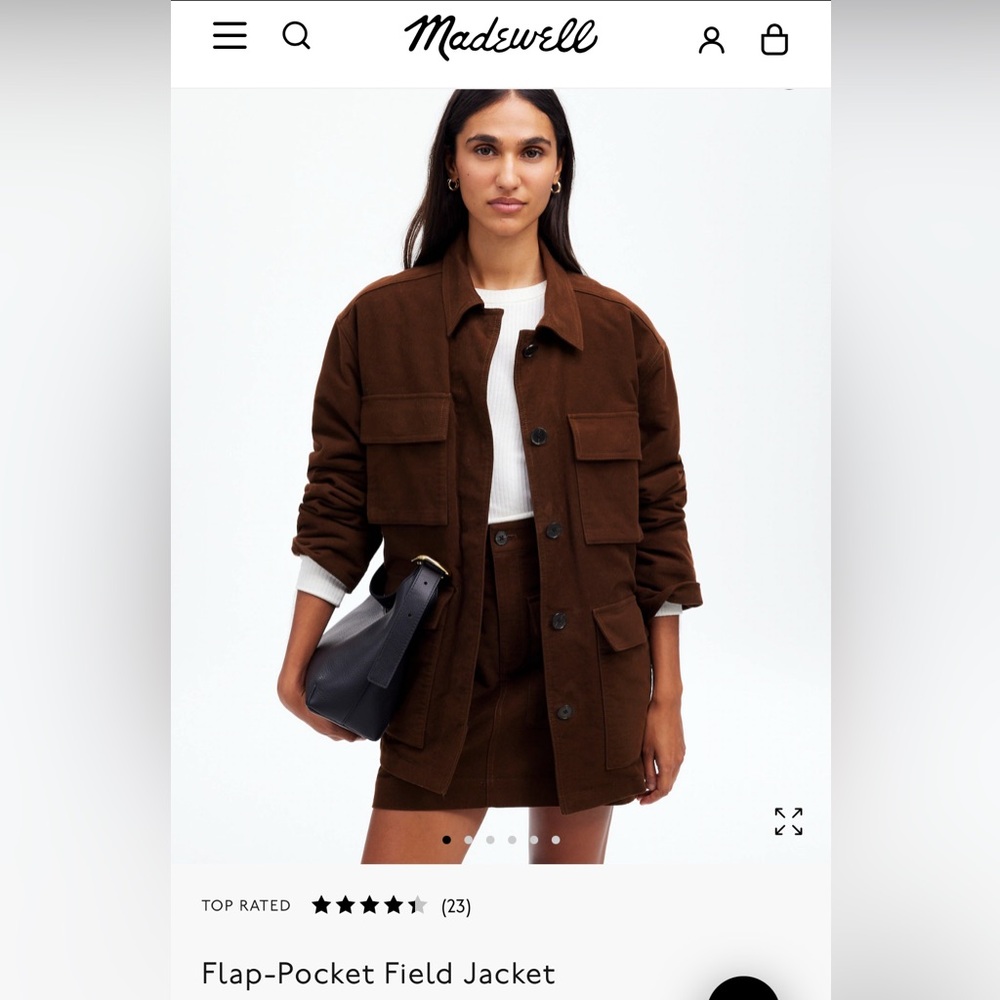 Madewell Brown Flap-Pocket Field Jacket XL